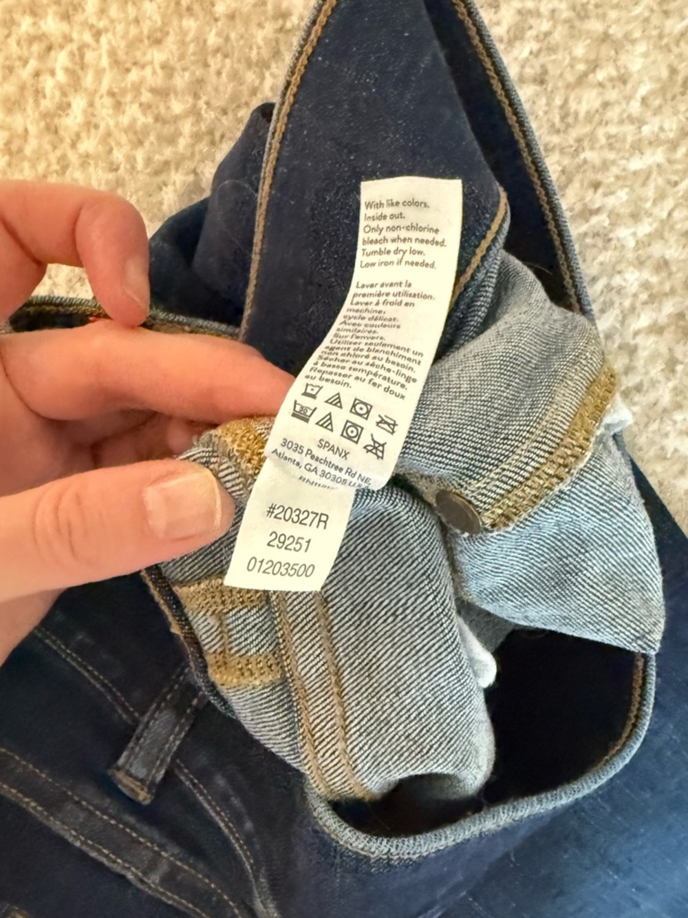 SPANX Dark Navy Flare Jeans - Picture 3 of 4